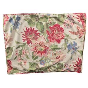 Pottery Barn Marla Floral Linen Cotton Sham Pink Red Cottage English Garden